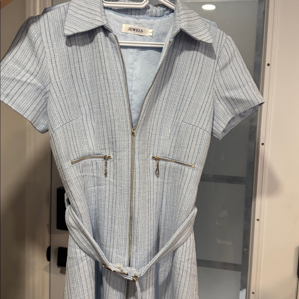 Jewels Blue & White Dress